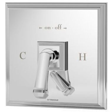 Click here to see Symmons S-4200-TRM Symmons Oxford Shower Pressure Balance Valve Trim w/ Volume Control, Lever Handles, Polished Chrome - S-4200-TRM