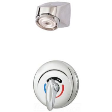 Click here to see Symmons 1-100-151 Symmons Safetymix Shower System w/ Valve, Institutional Shower Head, 2 GPM, Polished Chrome - 1-100-151