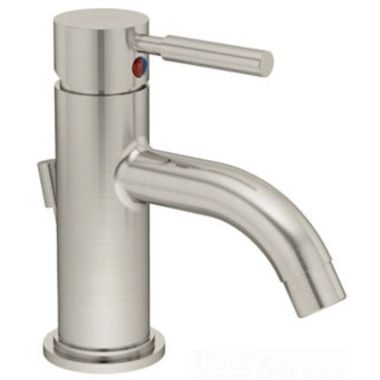 Click here to see Symmons SLS-4312-STN Symmons Sereno Single-Handle Lavatory Faucet with Lift Rod and Pop-Up Drain, 2.2 GPM, Metal Construction, Satin Nickel - SLS-4312