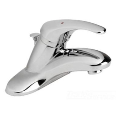 Click here to see Symmons S-20-2 Symmons Symmetrix Single-Handle Centerset Lavatory Faucet with Pop-Up Drain, Lift Rod, and Red/Blue Indicators, Lever Handle, 2.2 GPM, Three-Hole, Chrome - S-20-2