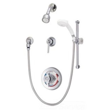 Click here to see Symmons BP-56-500-B30-V Symmons Shower System with Clear-Flo Shower Head and Temptrol II Pressure-Balancing Mixing Valve, Polished Chrome - BP-56-500-B30-V