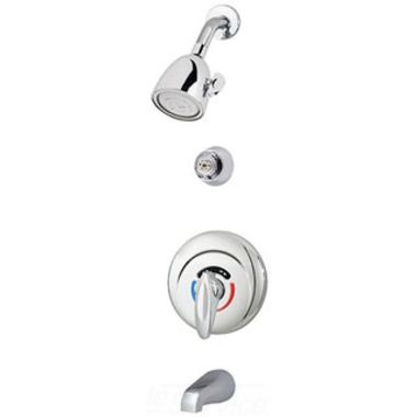 Click here to see Symmons 1-210VT Symmons Tub/Shower Faucet with Visu-Temp Pressure Balance Valve with Integral Thermometer, Single Lever Handle, 2.0 PM, Polished Chrome - 1-210VT