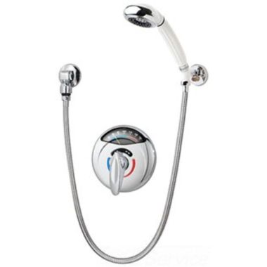 Click here to see Symmons 1-25VT-FS Symmons Visu-Temp Hand Shower System w/ Valve, Slide Bar, 2 GPM, Polished Chrome - 1-25VT-FS