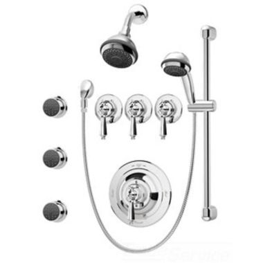 Click here to see Symmons 1-7480-X-CHKS Symmons Water Dance 3-Mode Two-Wall Shower System with High-Flo Pressure-Balancing Valve and 24in Slide Bar, Polished Chrome - 1-7480-X-CHKS