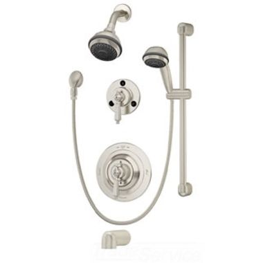 Click here to see Symmons 1-7520-STN-X Symmons 1-7520-STN-X Satin Nickel Water Dance Shower and Tub/Shower System