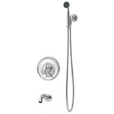 Click here to see Symmons S-5104-TRM Symmons Winslet Series Tub/Shower Faucet with Hand Shower, Less Showerhead, Non-Diverter Tub Spout, 2 GPM, Chrome - S-5104-TRM