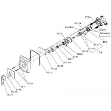 Click here to see Symmons C-32-11 Symmons C-32-11 Spindle Assembly