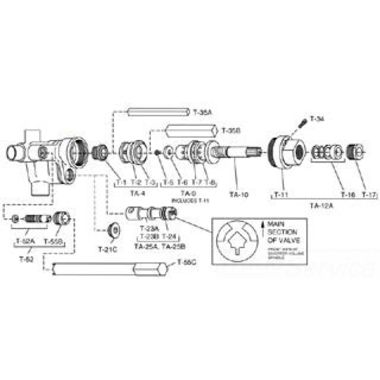 Click here to see Symmons T-16 SYMMONS T-16 WASHERS,PACKING & O-RING,7/16X