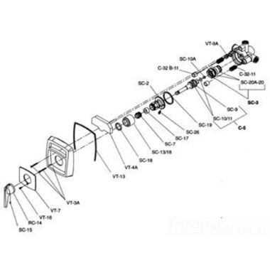 Click here to see Symmons VT-13 SYMMONS VT-13 GASKET, ESCUTCHEON