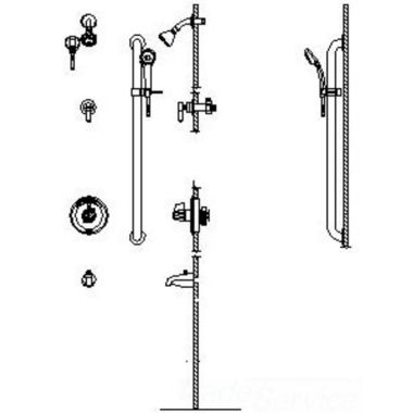 Click here to see Delta T13H933-05 Delta T13H933-05 Chrome Commercial Dual Shower Trim With Handshower