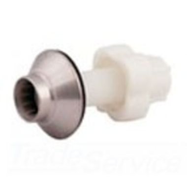 Click here to see Moen 100005ST Moen 100005ST Monticello Spray Escutcheon & Lock-nut Kit