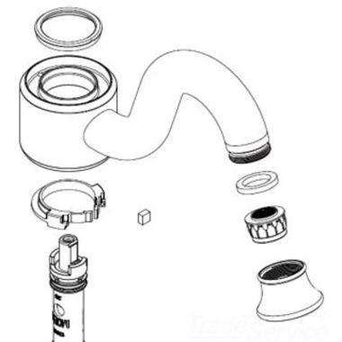 Click here to see Moen 116617NL Moen 116617NL Part Spout Kit, Single Handle Lavatory