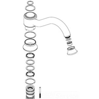 Click here to see Moen 116631BN Moen Brushed Nickel Roman Tub Spout Replacement Kit - 116631BN
