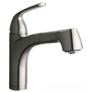 Click here to see Elkay LKLFGT1042NK Elkay Gourmet Single Handle Pull-Out Bar/Prep Faucet, Brushed Nickel - LKLFGT1042NK