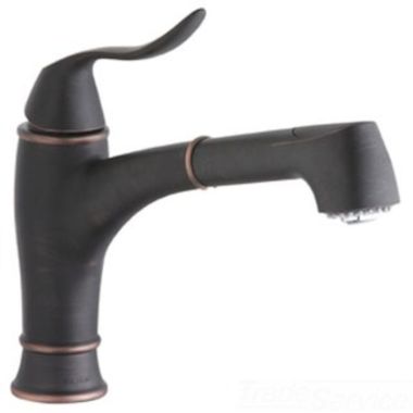 Click here to see Elkay LKLFEC1042RB Elkay Explore Single Handle Pull-Out Bar/Prep Faucet, Low Flow, Oil Rubbed Bronze - LKLFEC1042RB