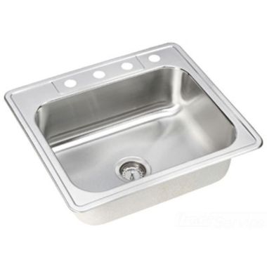 Click here to see Dayton DSEW10125224 Dayton DSEW10125224 Stainless Steel Top Mount Single Bowl Elite Sink