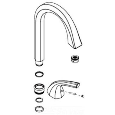 Click here to see Moen 122572SL Moen 122572SL Part Spout Kit, 1 Handle Bar