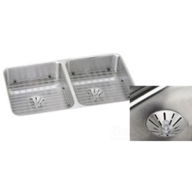 Click here to see Elkay ELUHWS311810PD Elkay ELUHWS311810PD Gourmet Undermount Double Bowl Kit