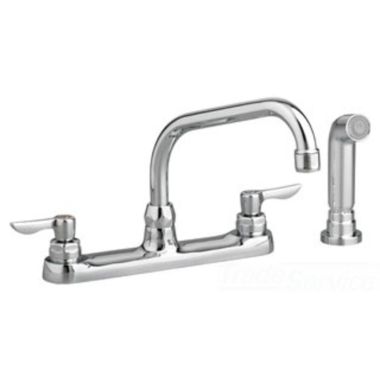 Click here to see American Standard 6408.171.002 American Standard Monterrey Two Handle Kitchen Faucet w/ Side Spray, Tubular Brass Spout, Wrist Blade Handles, Chrome - 6408.171.002
