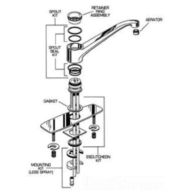 Click here to see American Standard 030248-0070A AS 030248-0070A SPOUT SEAL KIT
