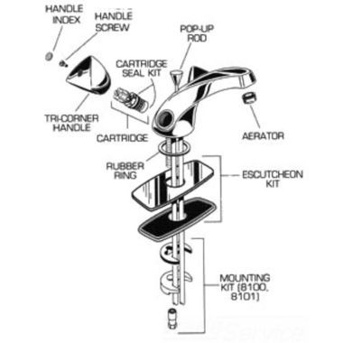 Click here to see American Standard 030251-0070A American Standard 030251-0070A Mounting Kit Less Spray