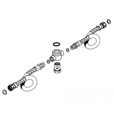 Click here to see American Standard 033758-0050A American Standard 033758-0050A Tee and Hose Kit