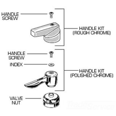 Click here to see American Standard 051210-0020A American Standard 051210-0020A Handle Short Lever for Utility Faucet, Chrome