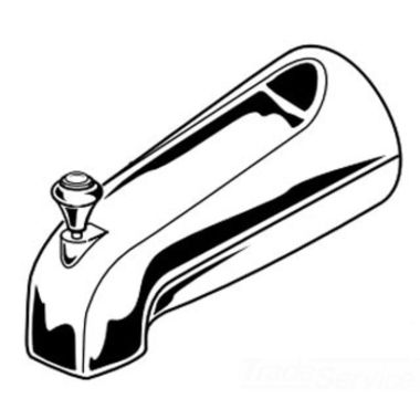 Click here to see American Standard 060340-0020A American Standard Polished Chrome Williamsburg Tub Diverter Spout with Pull-Up, Wall-Mount, Brass Construction - 060340-0020A