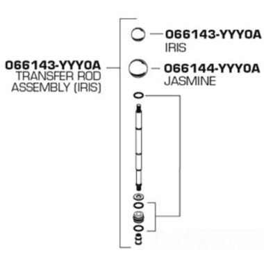 Click here to see American Standard 066144-0020A American Standard 066144-0020A Jasmine Transfer Rod Assembly