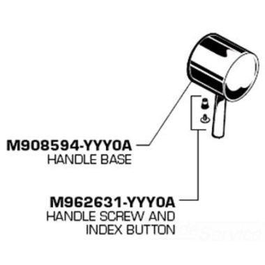 Click here to see American Standard M962631-0020A American Standard M962631-0020A Handle Screw And Index Button For Serin Thermostatic Volume Control Valve Trim Kits