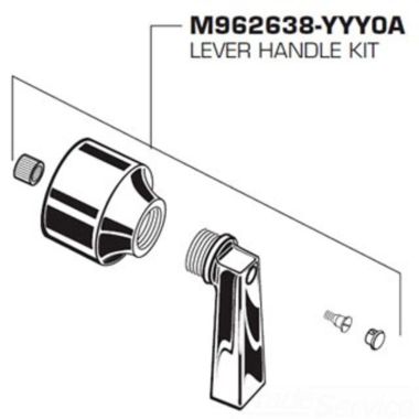 Click here to see American Standard M962638-0020A American Standard M962638-0020A Chrome Lever Handle Kit