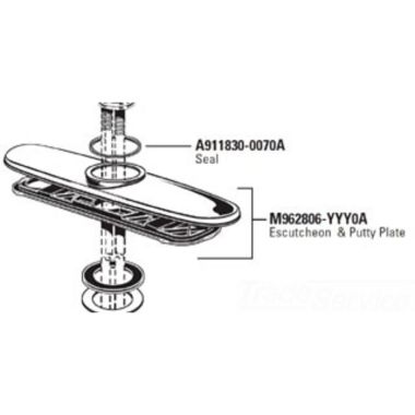 Click here to see American Standard M962806-0020A American Standard M962806-0020A Escutcheon and Putty Plate - Chrome
