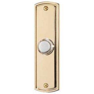 Click here to see Broan SPB61LPB Broan-NuTone Lighted Flat Pushbutton, Polished Brass - PB61LPB