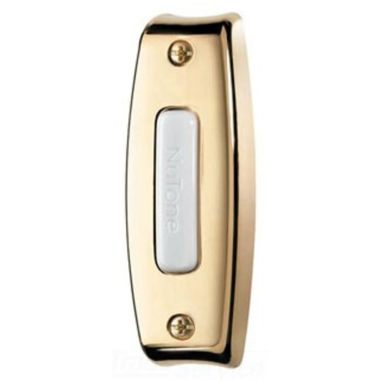 Click here to see Broan SPB7LPB Broan-NuTone Lighted Rectangular Pushbutton, Polished Brass - PB7LPB
