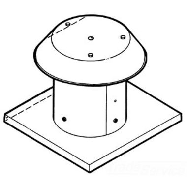 Click here to see Broan 612CM BROAN-NUTONE 612CM ROOF CAP FOR FLAT ROOF ALUMINUM UP TO 12 ROUND DUCT