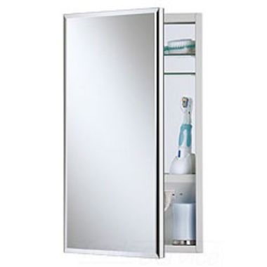 Click here to see Jensen 704301 Broan-NuTone 704301 White Meridian Frameless Medicine Cabinet, 25-1/8