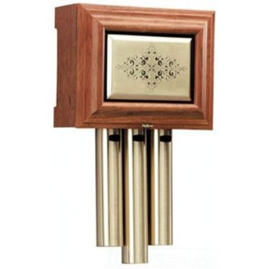 Click here to see Broan LA305WL BROAN-NUTONE LA305WL CHIME WALNUT FINISH REAL WOOD BRASS INSERT 3 BRASS FINISH TUBES