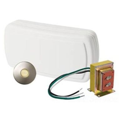 Click here to see Broan BK131LSN Broan-NuTone Builder Kit Doorbell with Satin Nickel Pushbutton - BK131LSN