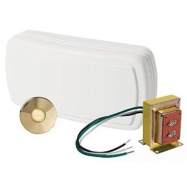 Click here to see Broan BK131LPB BROAN-NUTONE BK131LPB CHIME 1 LIGHTED STUCCO PUSHBUTTON IN POLISHED BRASS 1 STD TRANSFORMER