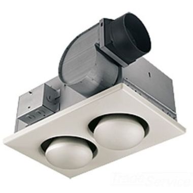 Click here to see Broan 9427P Broan-NuTone 9427P 70 CFM Two-Bulb Heater and Ventilation Fan