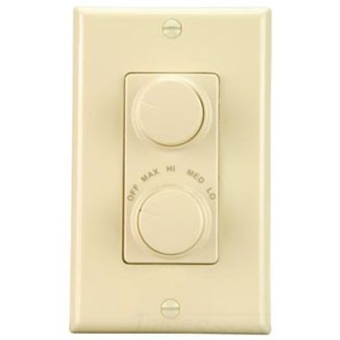 Click here to see Broan 79V Broan-NuTone 4-Speed Fan and Light Wall Control, 120V, Ivory - 79V