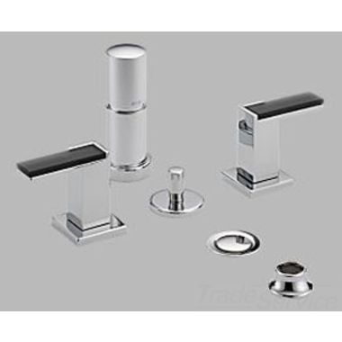 Click here to see Brizo 68480-PCLHP Brizo Siderna Two-Handle Bidet Faucet with Diverter and Metal Pop-Up, 4-Hole, Less Handles, Polished Chrome - 68480-PCLHP