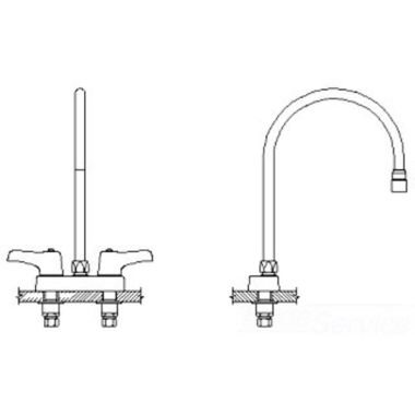 Click here to see Delta 27C4933-R7 Delta 27C4933-R7 CER-TECK 2-Handle Cast Centerset Lavatory Faucet, 9