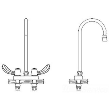 Click here to see Delta 27C4942-R6 Delta 27C4942-R6 CER-TECK 2-Handle Cast Centerset Lavatory Faucet, 6