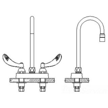 Click here to see Delta 27C4824-LS-TI Delta 27C4824-LS-TI CER-TECK 2-Handle Cast Centerset Lavatory Faucet, LS 4.5