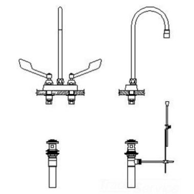 Click here to see Delta 27C5945-R6 Delta 27C5945-R6 CER-TECK 2-Handle Cast Centerset Lavatory Faucet w/ Pop-Up, 6
