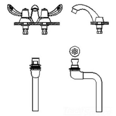 Click here to see Delta 21C442-TI Delta 21C442-TI Tech 2-Handle Cast Centerset Lavatory Faucet, Hooded Blade, ADA Strainer, Standard Aerator, Temp Indicators, Chrome