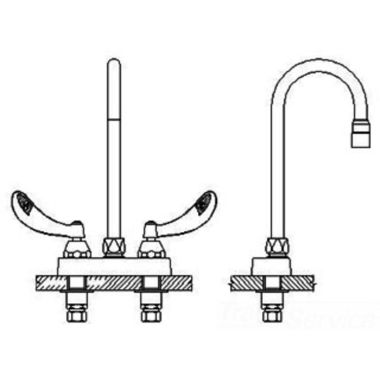 Click here to see Delta 27C4854-TI Delta 27C4854-TI CER-TECK 2-Handle Cast Centerset Lavatory Faucet, 4.5