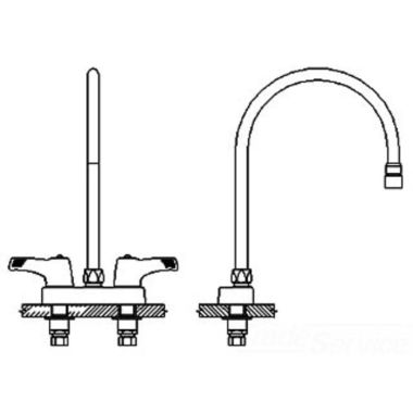 Click here to see Delta 27C4933-R7TI Delta 27C4933-R7TI CER-TECK 2-Handle Cast Centerset Lavatory Faucet, 9