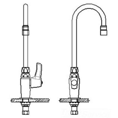 Click here to see Delta 27C638 Delta 27C638 CER-TECK Deckmount Single-Handle Pantry Faucet, 6
